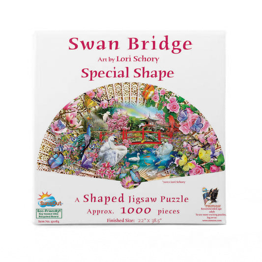 Swan Bridge 1000 pc Special Shape Jigsaw Puzzle 97084