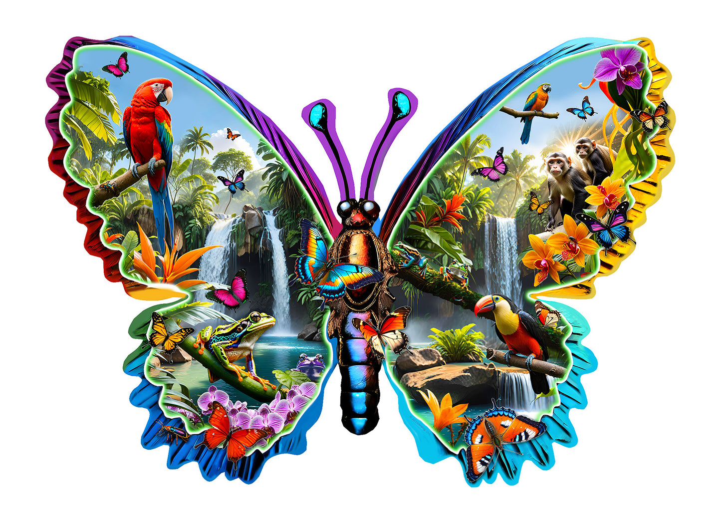 Forest Creatures 1000 pc Special Shape Jigsaw Puzzle 97087