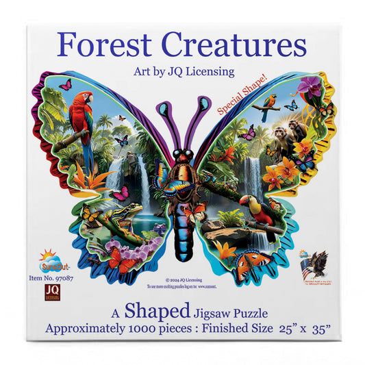 Forest Creatures 1000 pc Special Shape Jigsaw Puzzle 97087