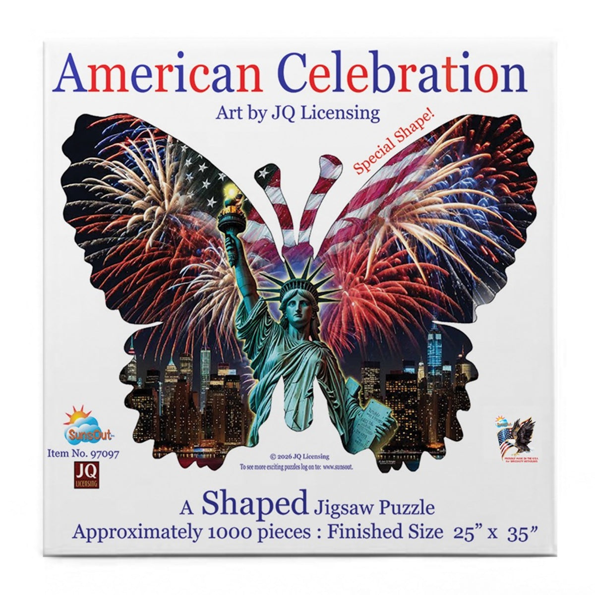 American Celebration 1000 pc Shaped Jigsaw Puzzle 97097
