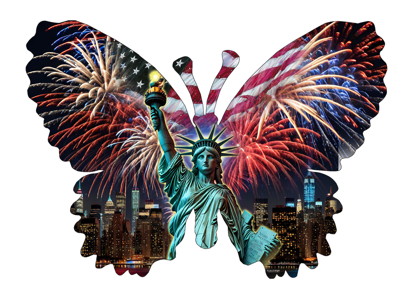 American Celebration 1000 pc Shaped Jigsaw Puzzle 97097