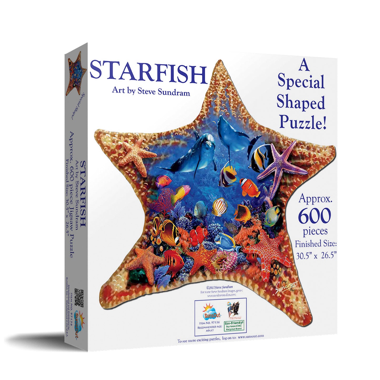 Starfish 600 pc Special Shape Jigsaw Puzzle 97136