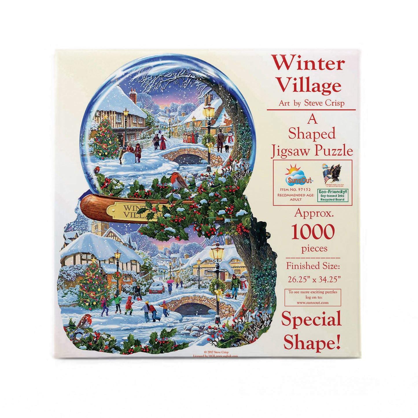 Winter Village 1000 pc Special Shape Jigsaw Puzzle 97152