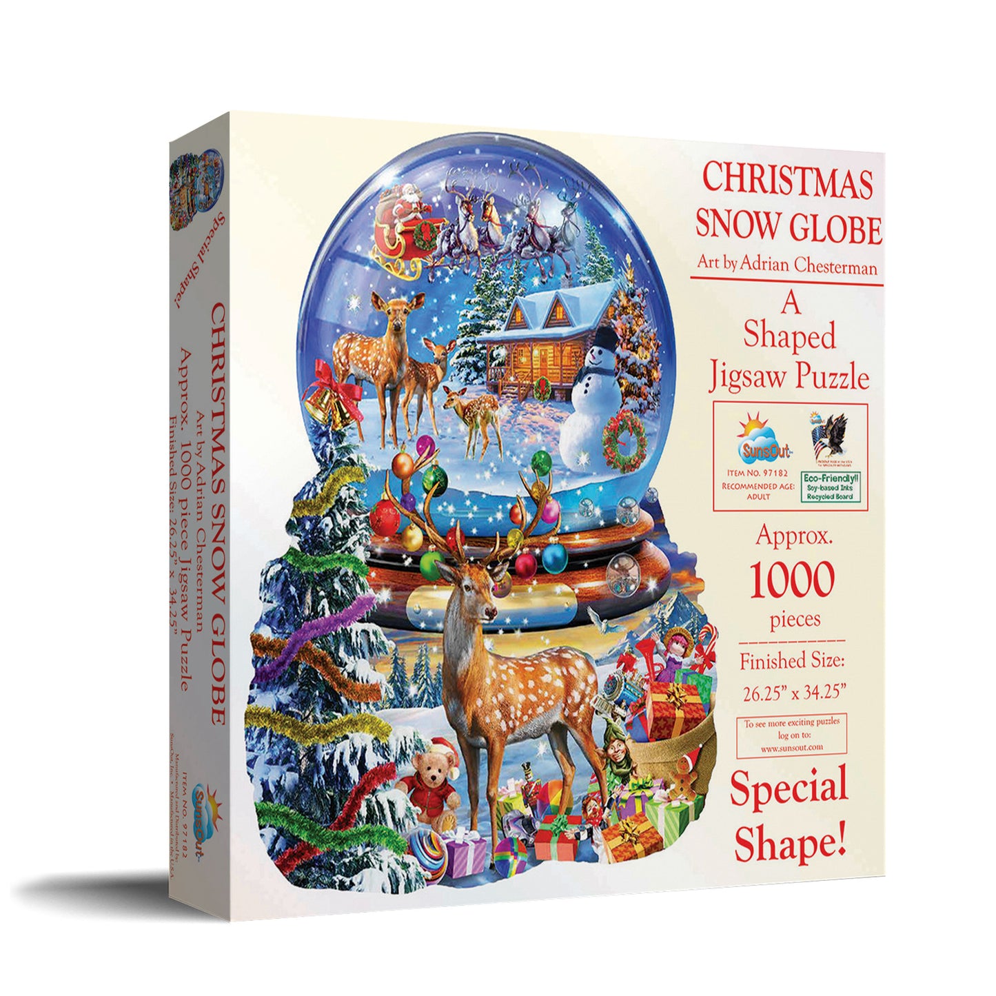 Christmas Snow Globe 1000 pc Special Shape Jigsaw Puzzle 97182