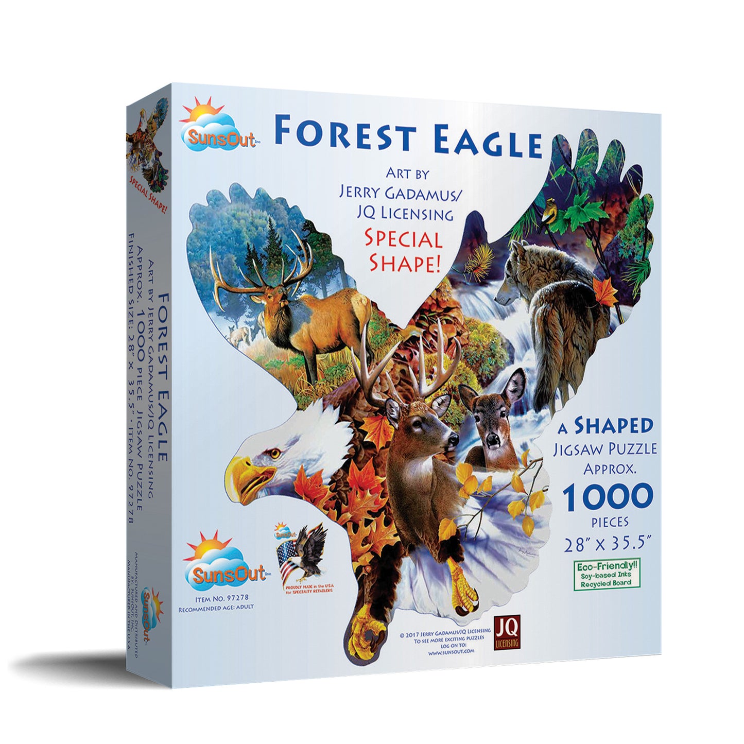 Forest Eagle 1000 pc Special Shape Jigsaw Puzzle 97278