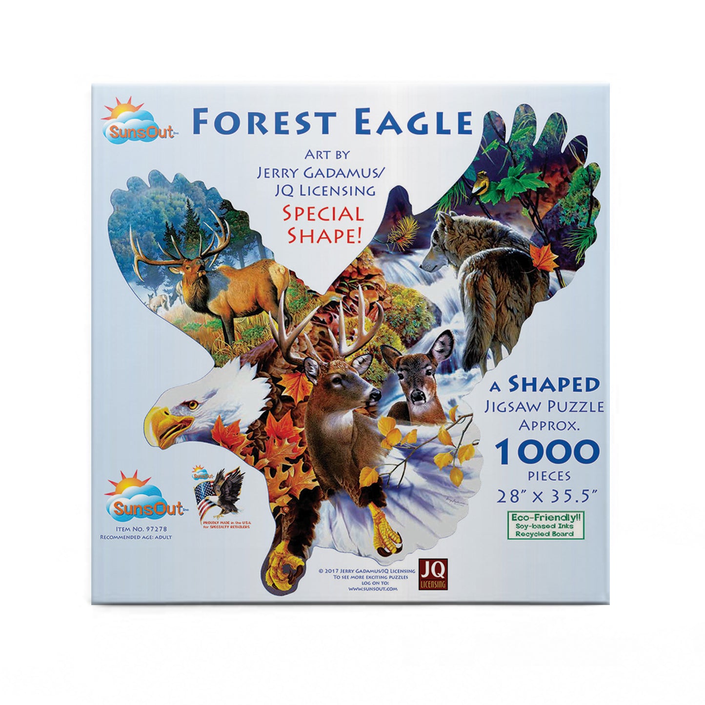 Forest Eagle 1000 pc Special Shape Jigsaw Puzzle 97278