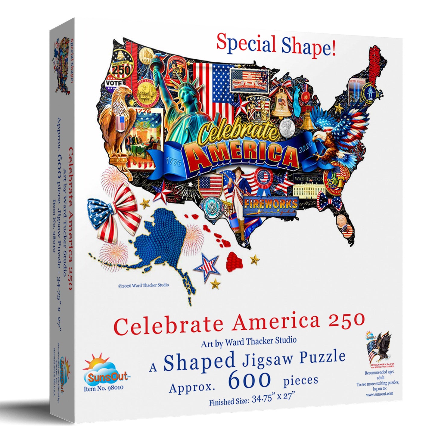 Celebrate America 250 600 pc Shape Jigsaw Puzzle 98010