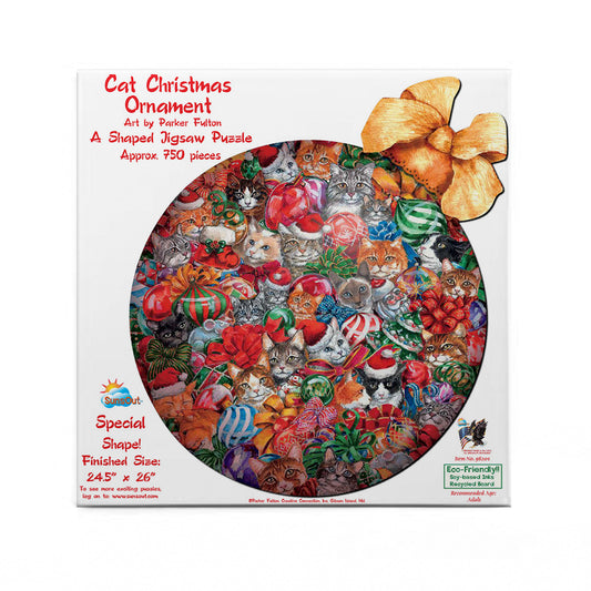 Cat Christmas ornament 750 pc Special Shape Jigsaw Puzzle 98201