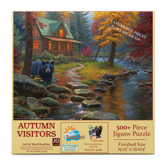 Autumn Visitors 500 pc Large Pieces Jigsaw Puzzle 53284