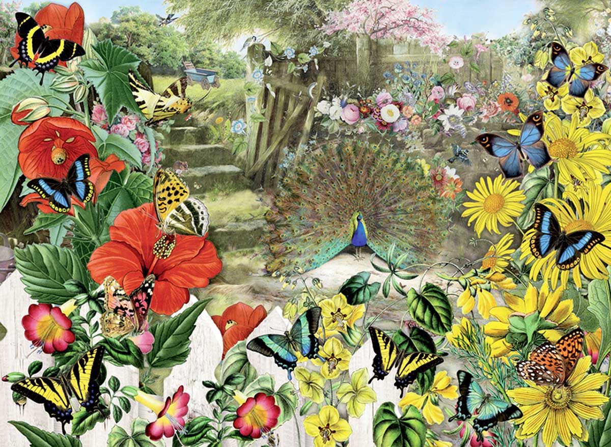 Peacock in the Garden 1000 pc  Jigsaw Puzzle 1084