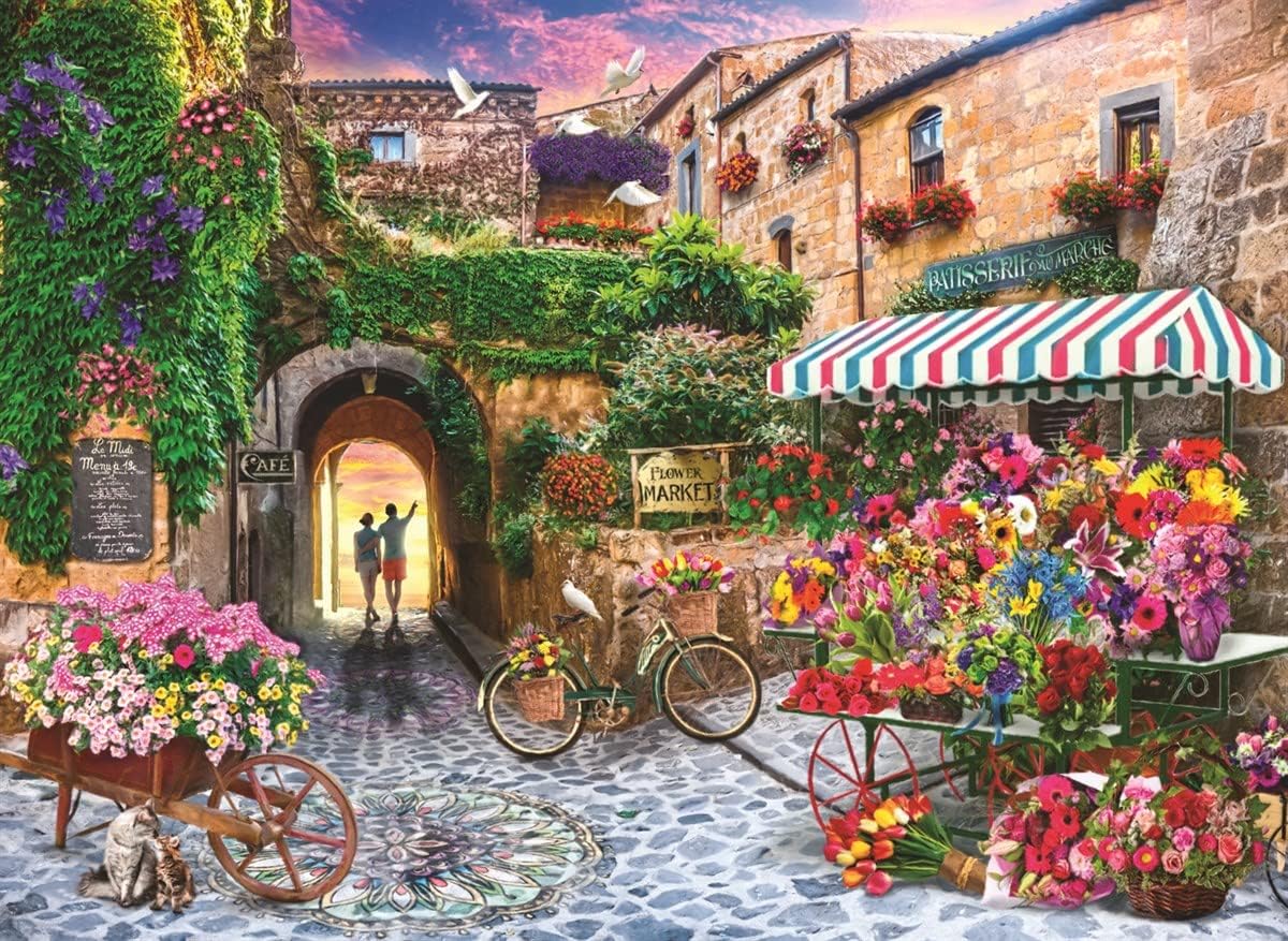 The Flower Market 1000 pc  Jigsaw Puzzle 1066