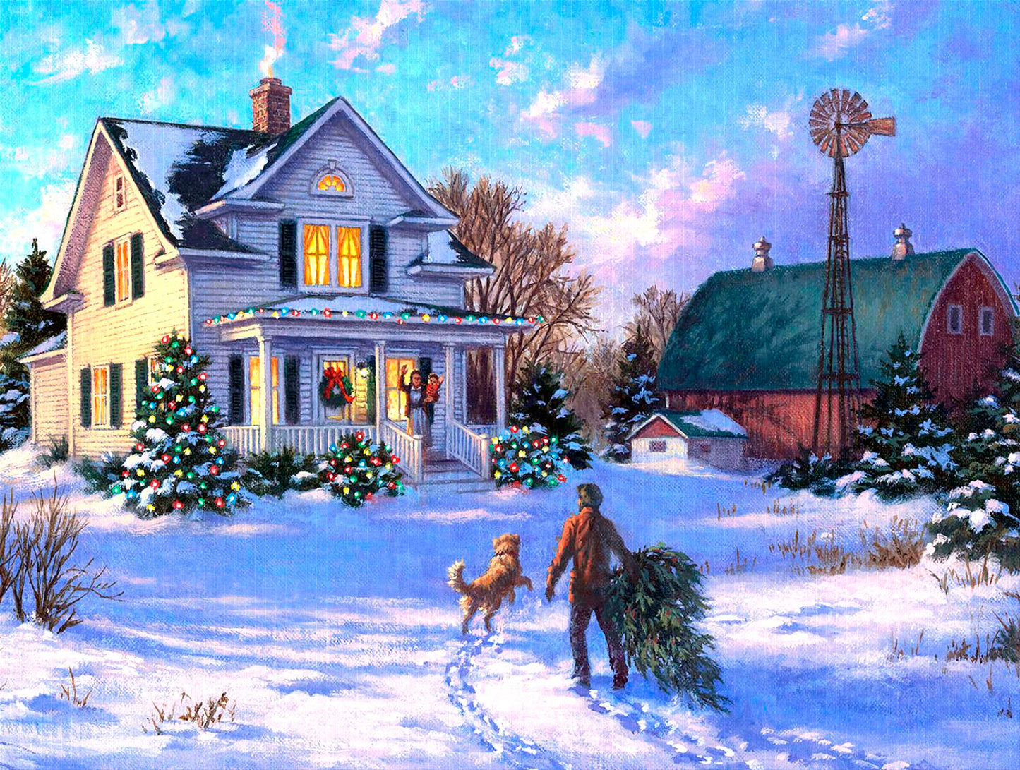 Christmas Morning Welcome 500 pc  Jigsaw Puzzle 55918
