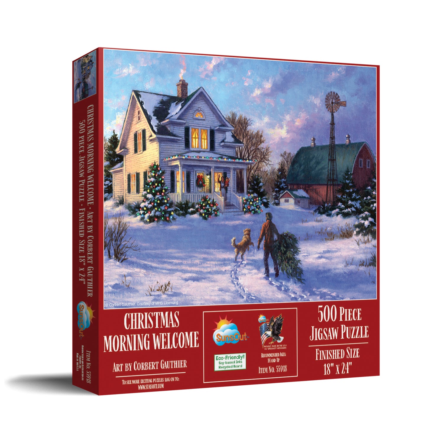 Christmas Morning Welcome 500 pc  Jigsaw Puzzle 55918