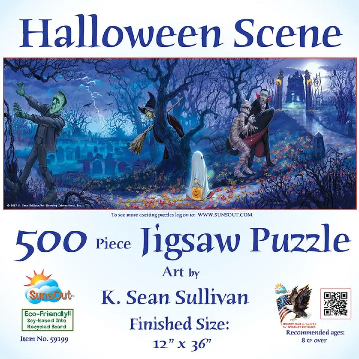 Halloween Scene 500 pc  Jigsaw Puzzle 59199