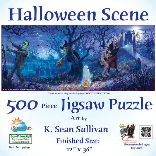 Halloween Scene 500 pc  Jigsaw Puzzle 59199