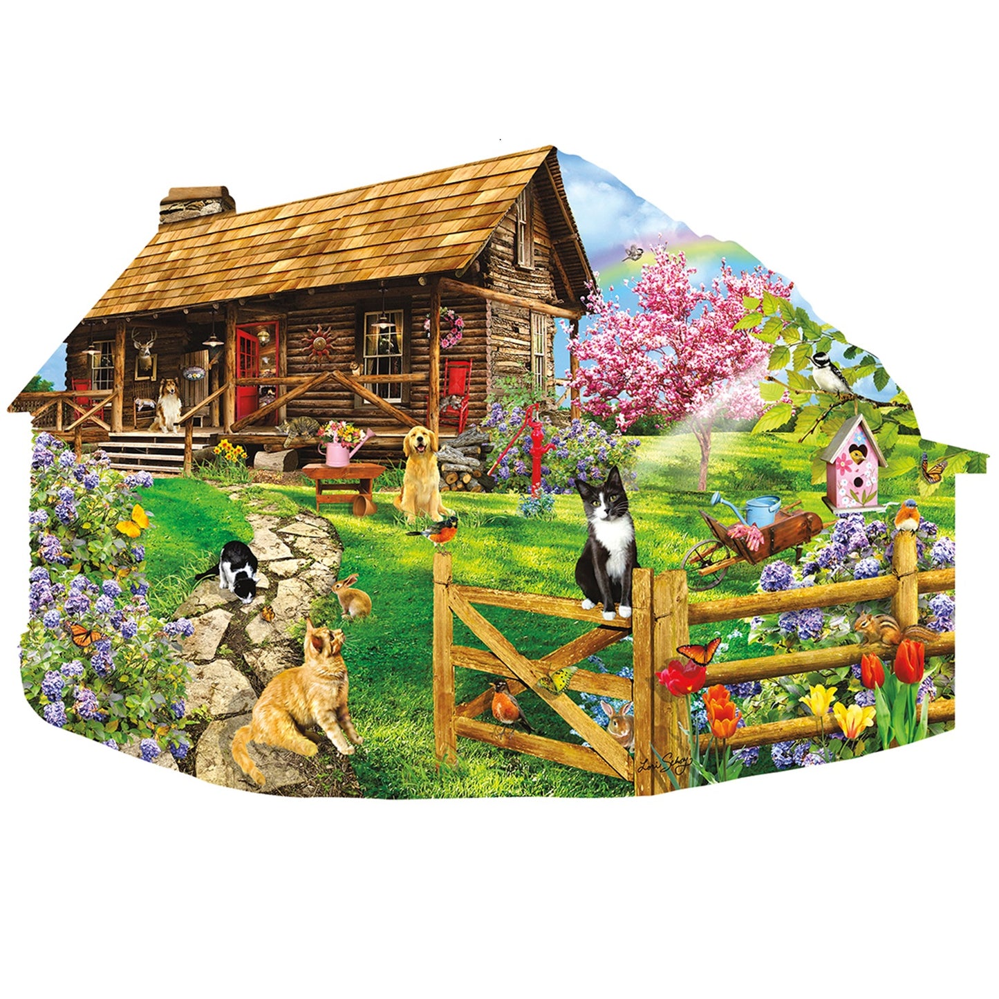 Mountain Spring 1000 pc Special Shape Jigsaw Puzzle 97044