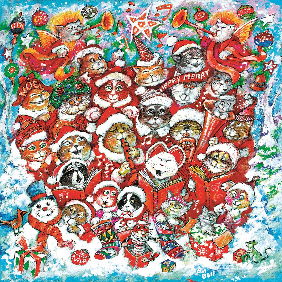 Cat Chorus Christmas 500 pc  Jigsaw Puzzle 21846