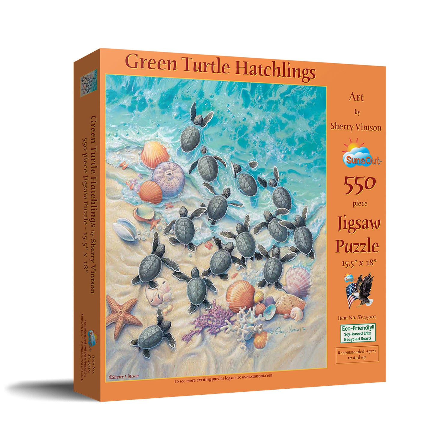 Green Turtle Hatchlings 550 pc  Jigsaw Puzzle SV45501