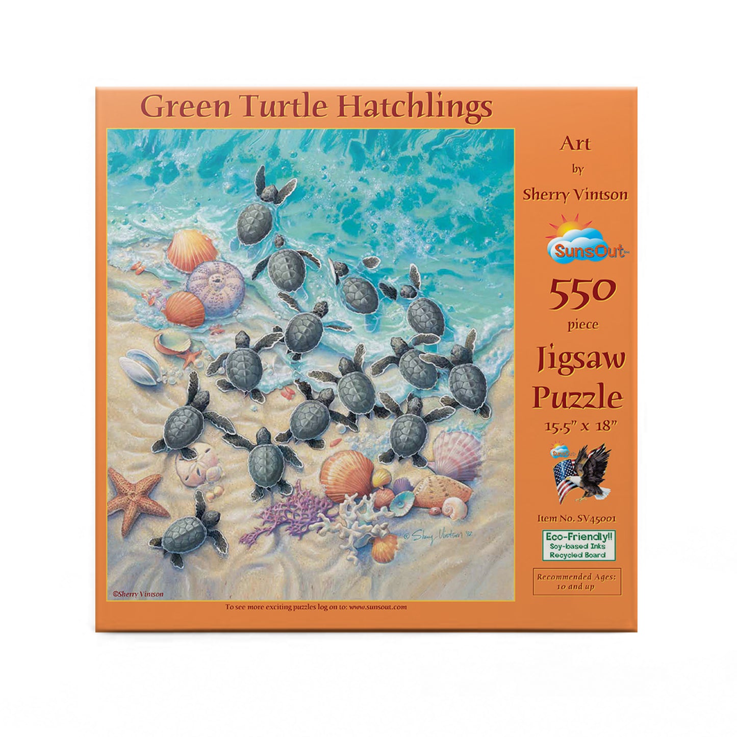 Green Turtle Hatchlings 550 pc  Jigsaw Puzzle SV45501