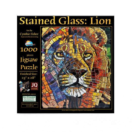 Stained Glass Lion 1000 pc  Jigsaw Puzzle 70720